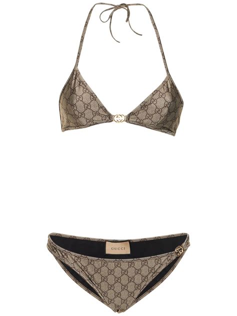 gucci bikini beige|women gucci bikini.